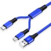 2in1 blue cable