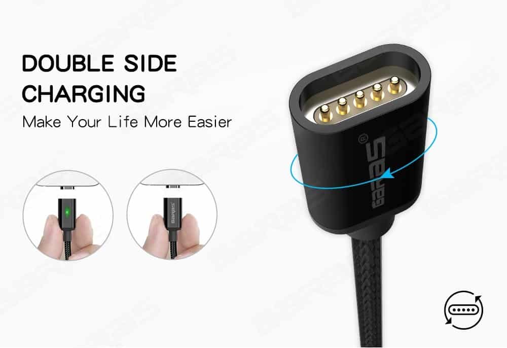 GARAS Magnetic Cable Micro USB/Type C Charger 3 in 1 Type C Fast Charging Mobile Phone Cables Usb C android Charger and Data