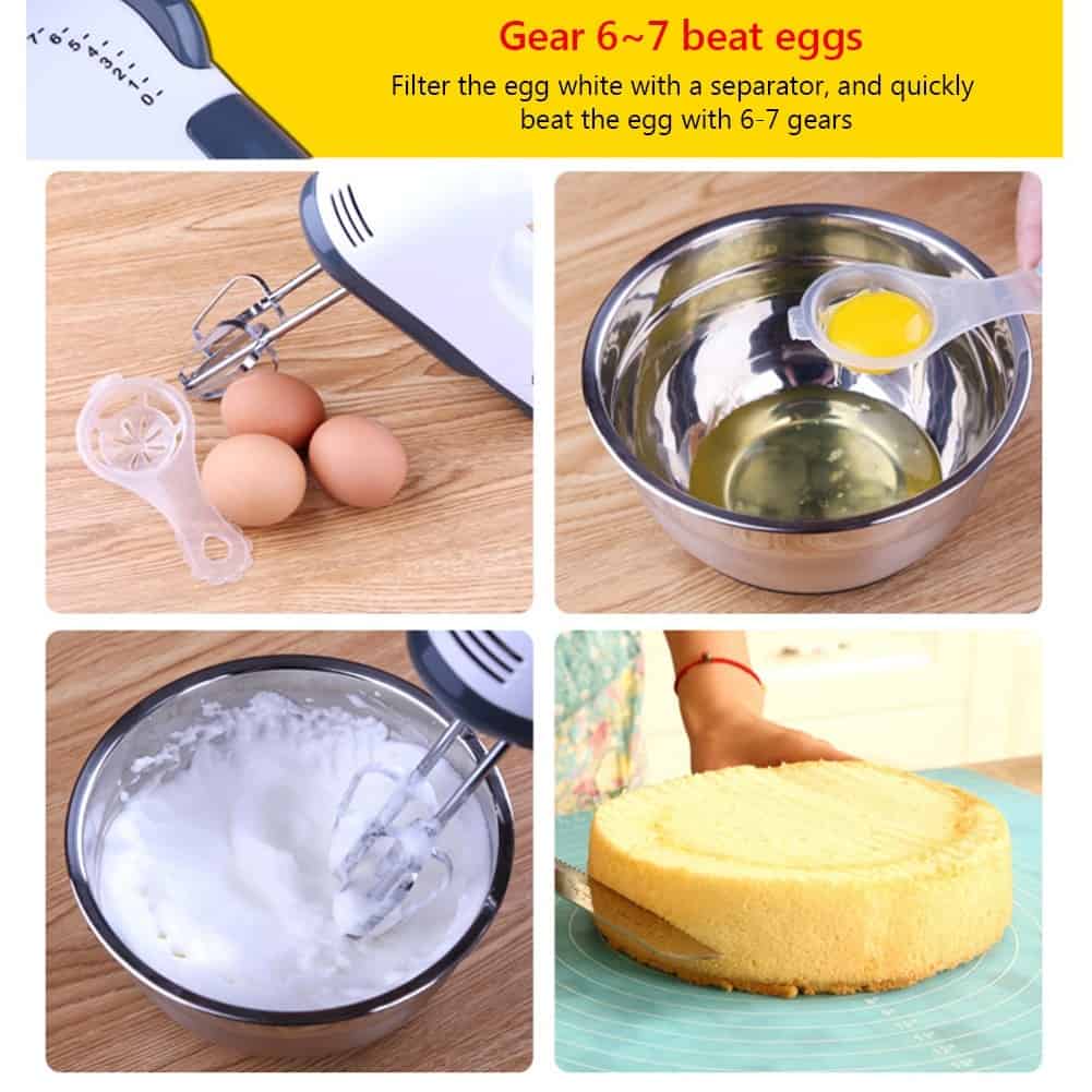 7 Speed Electric Food Mixer Table Stand Cake Mixer Handheld Egg Beater Blender Baking Whipping Cream Machine 220V