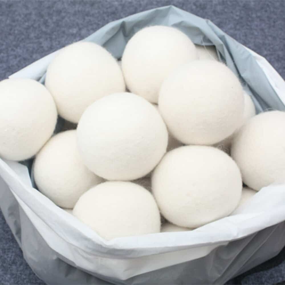 Wool Laundry Cleaning Dryer Balls , 100% Virgin New Zealand Wool Organic Fabric Dry soft remove static electricity polishing