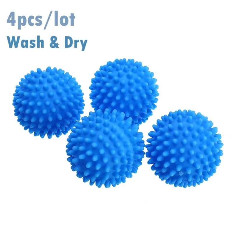 4pcs/lot PVC Dryer Balls Reusable Clean Tools Laundry Washing Drying Fabric Ball Dry Laundry Products Batheroom Washing Balls