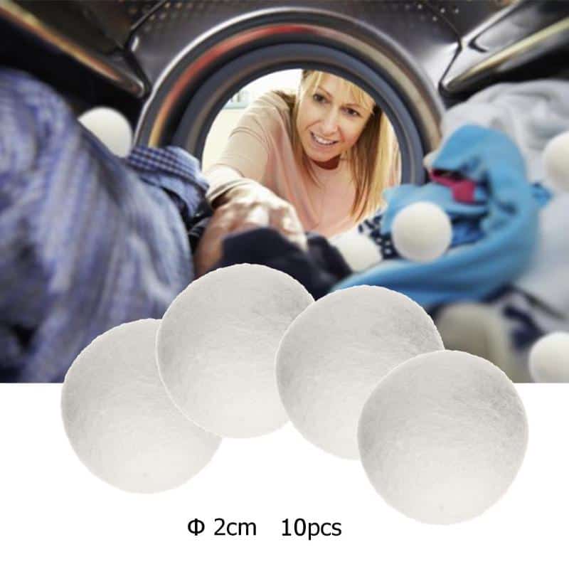 10pcs Wool Felt Wrinkle Releasing Reusable Laundry Steamy Dryer Ball Washer