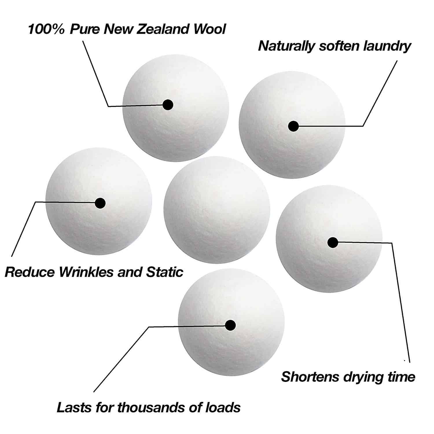 100% Organic Reusable Wrinkles Handmade Dryer Balls Saves Drying Time & Chemical Free Felt laundry ball Wool felt dry ball