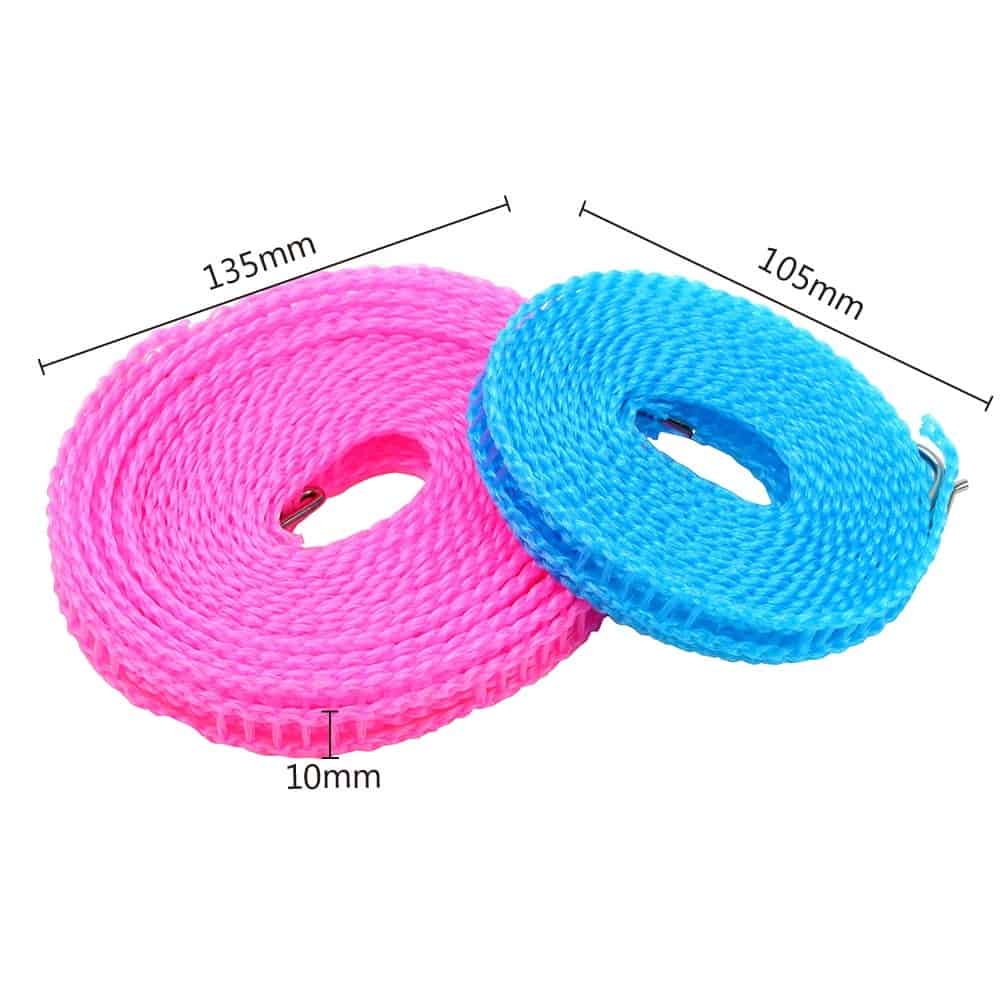 300 cm/500 cm random color Clothes Dryer Drying Rack Cloth Hanging Rope Non-slip Clothesline Washing Line