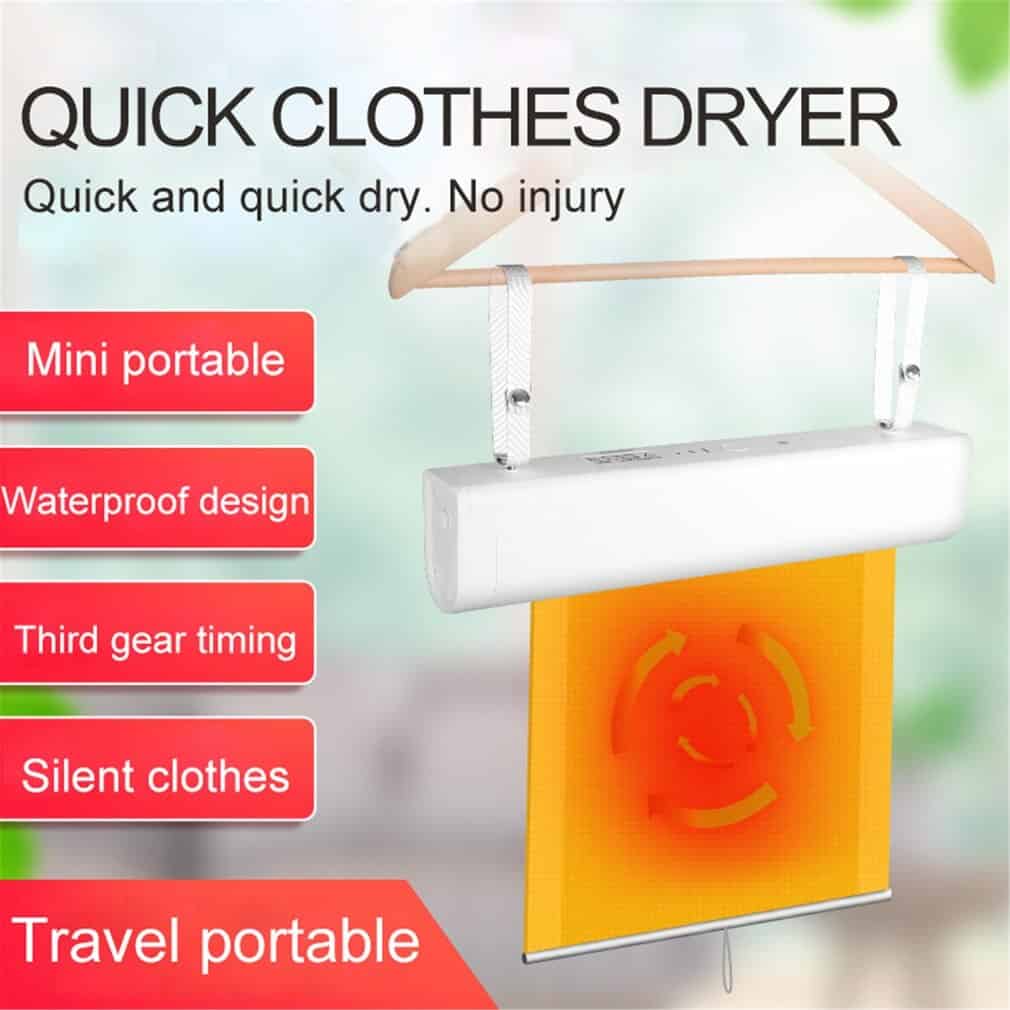 Electric Drying Rack Smart Hang Clothes Dryer Portable Outdoor Travel Mini Retractable Clothing Heater