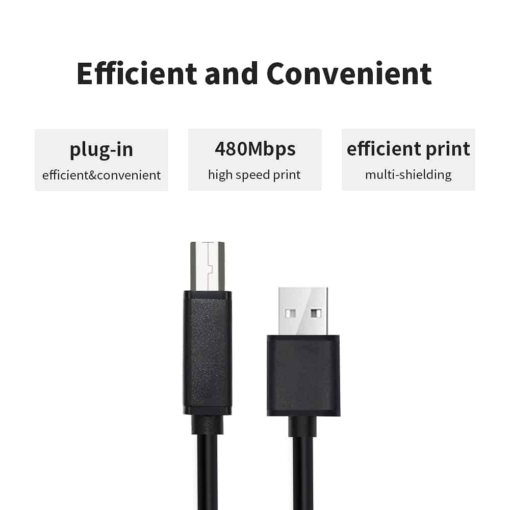 USB Printer Cable USB 2.0 old printer cord for Canon Epson HP ZJiang Cable marker Label Printer DAC USB Cable for Printer