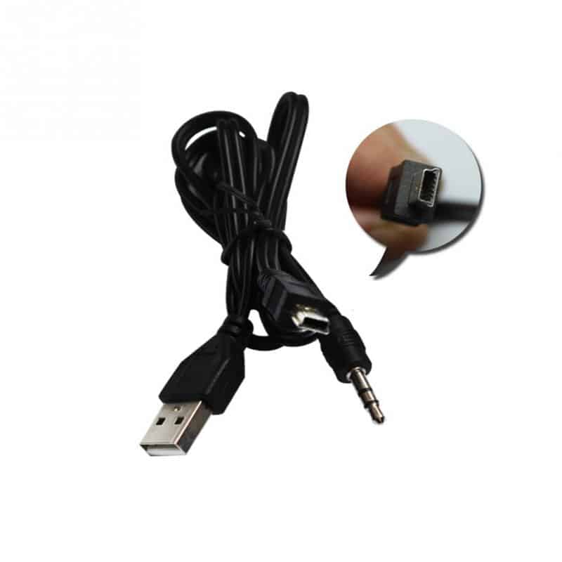 Brand New 2 in 1USB Cable Jack 3.5mm AUX Cable+USB Male Mini USB 5 Pin Charge for Bluetooth Player Portable Speaker