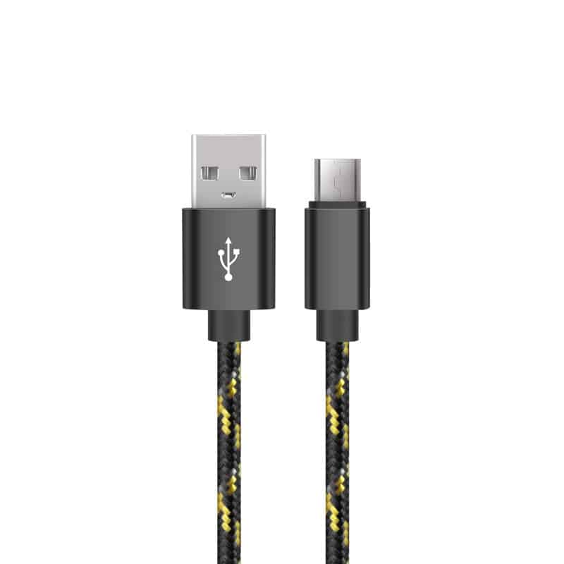 Android Data Cable Fast Charging Line Nylon Braided Aluminum 2A Charging Cable mini usb USB extension cable 1m