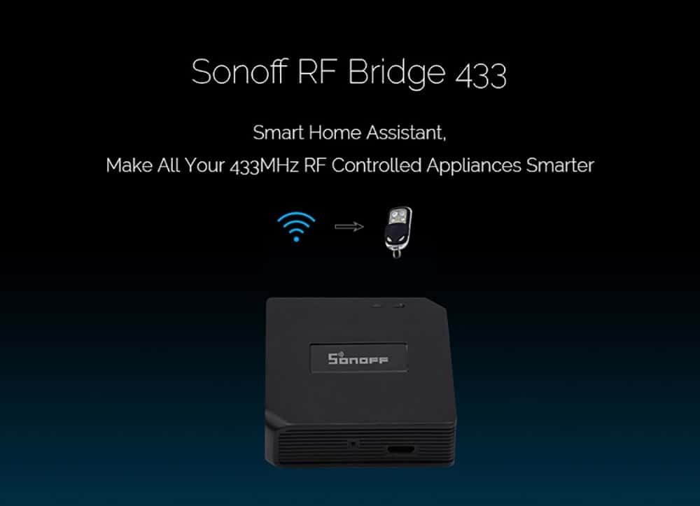 Sonoff RF Bridge WiFi 433 MHz Replacement Smart Home Automation Universal Switch Intelligent Domotica Wi-Fi Remote RF Controller