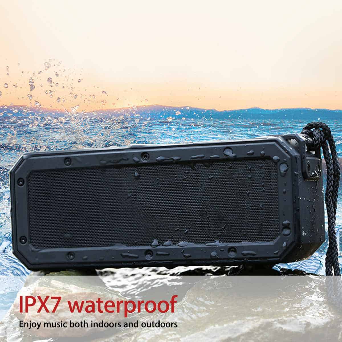 40W bluetooth 5.0 Speaker Column Portable Speaker IPX7 Waterproof Subwoofer with 360 Stereo Sound Outdoor Speakers Boombox