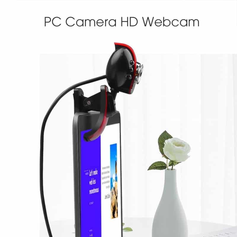 Auto White Balance Color Correction 360 Degrees Computer Cameras USB 2.0 50.0M 6 LED HD Webcam With MIC For PC Laptop
