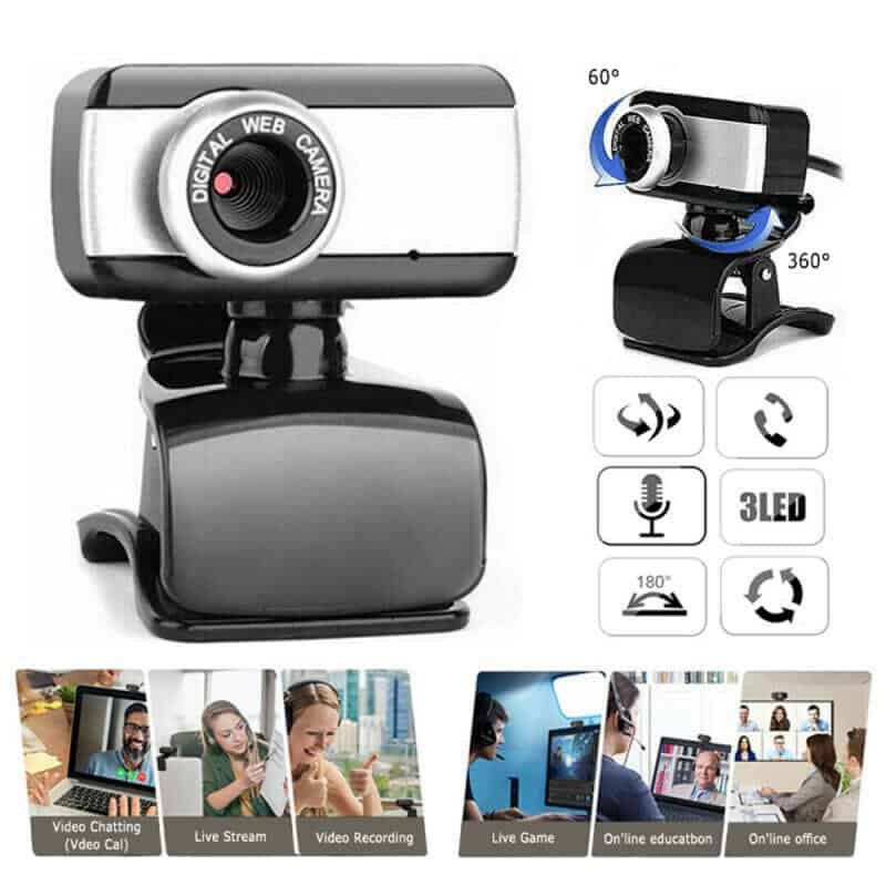 HD USB 2.0 Zoom Webcam With Microphone Web Camera Video Chat Web Camera For Desktop Computer Computer Peripherals Accessories