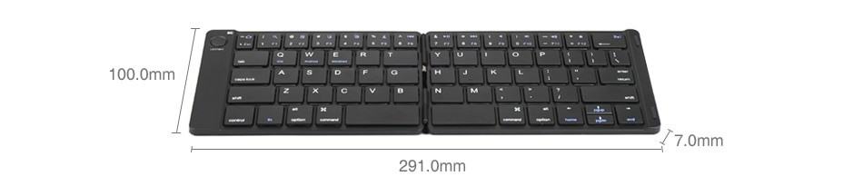 ET Foldable Bluetooth Keyboard, Jelly Comb Pocket Size Portable Mini BT Wireless Keyboard with Touchpad for Android, Windows,PC