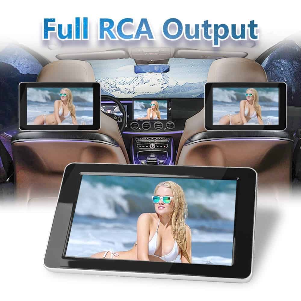 10.1 inch TFT Color LCD Headrest DVD Monitors 1024x600 HD input Radio AV Monitor for car audio DVD Player