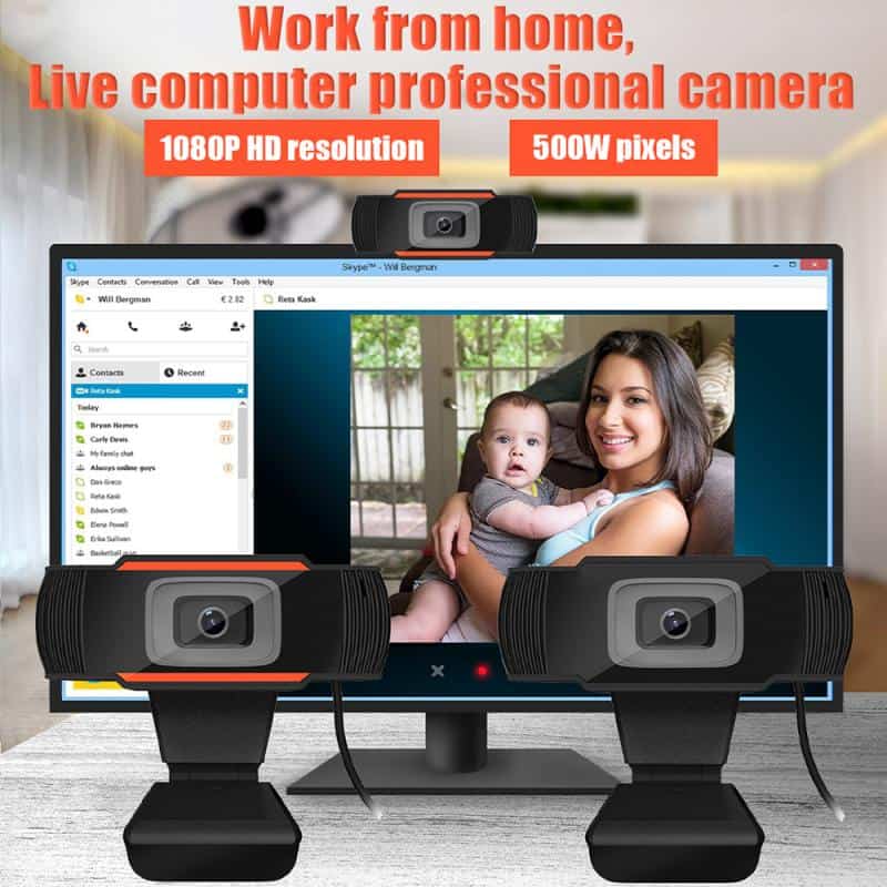 1 Pc Newest High Quality USB 2.0 PC Camera 1080P Video Record HD Webcam Web Camera With MIC For Computer For PC Laptop Skype MSN