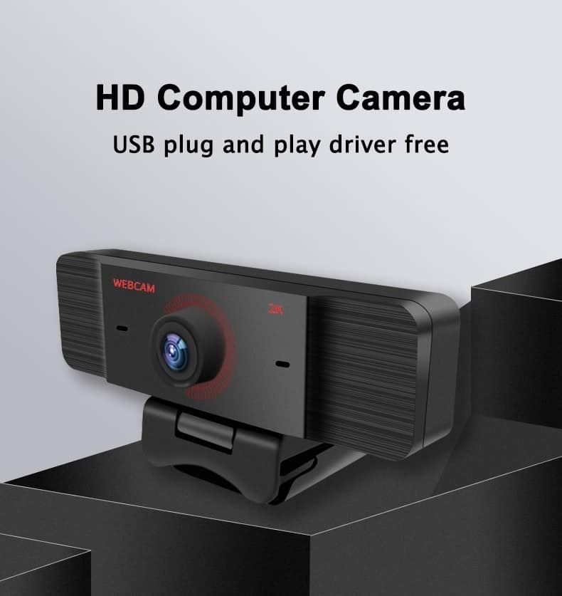 Webcam 2K Full HD 1080P Web Camera With Microphone USB Plug Web Cam For PC Computer Mac Laptop Desktop YouTube Online Education