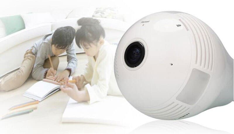 360 degree Light Bulb Lamp Camera Infrared E27 Security Surveillance Indoor Monitor 64G SD card included