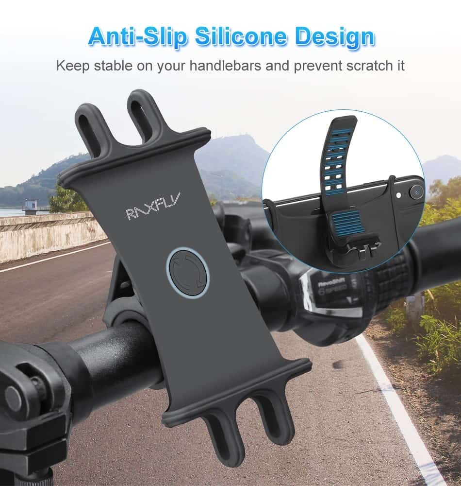RAXFLY Bike Phone Holder Bicycle Mobile Cellphone Holder Motorcycle Suporte Celular For iPhone Samsung Xiaomi Gsm Houder Fiets