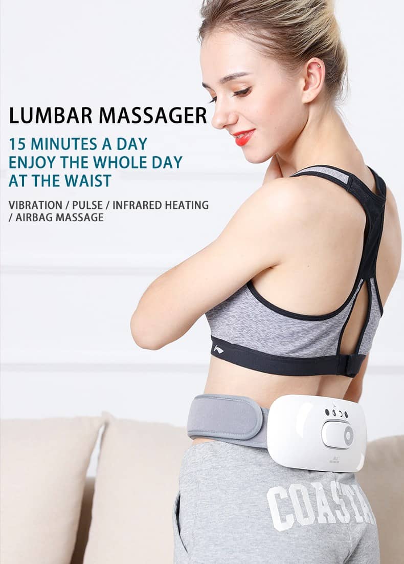 Lumbar Massage Metal Patch Vibration Pulse Infrared Heating Airbag Lumbar Disc Protruding Waist Support