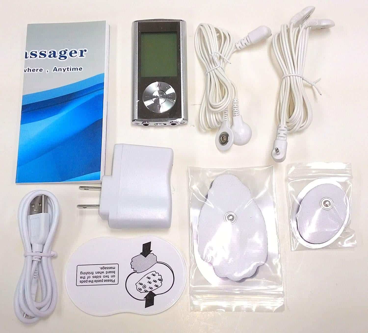 TENS EMS Unit 8 Modes Digital Palm Device Best Pain Relief Machine for Neck Back Lumbar Muscle Stimulator Therapy Body Massager