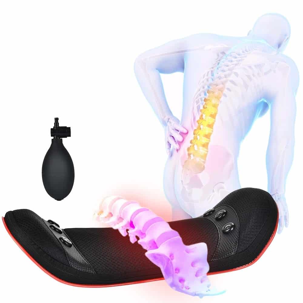 Electric Lumbar Traction Massager Waist Back Vibration Massage Device Lumbar Spine Support Waist Pain Body Fatigue Relief