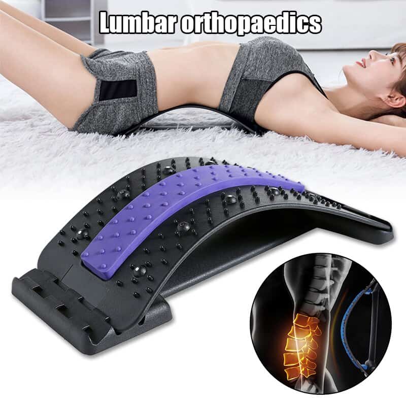 Back Support Stretcher Extender Massager Lumbar Adjustable Portable for Home Massage & Relaxation NShopping