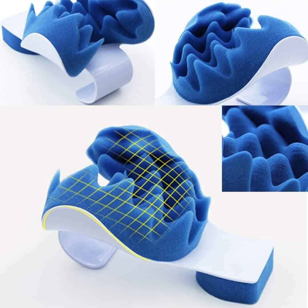 Pain Relief Pillow Neck & Shoulder Massage Relaxer Traction Device - Chiropractic Pillow for Pain Relief Management & Cervical