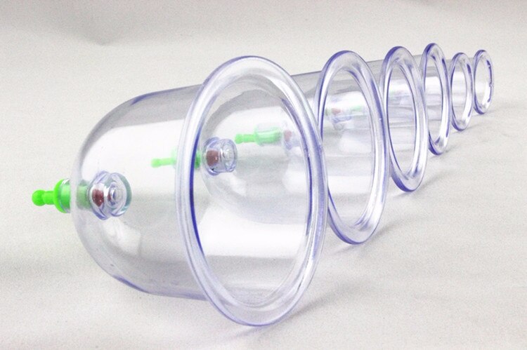 6 Cups Vacuum Cupping Massage Acupuncture Chinese Vacuum Cupping Suction Therapy Massage Device