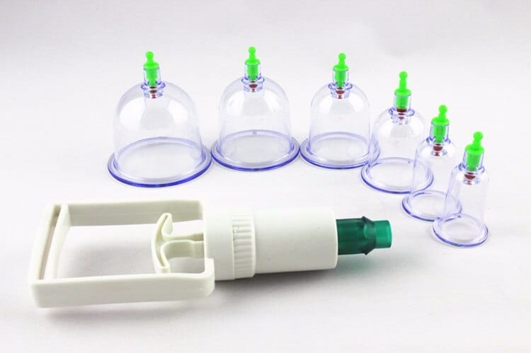 6 Cups Vacuum Cupping Massage Acupuncture Chinese Vacuum Cupping Suction Therapy Massage Device