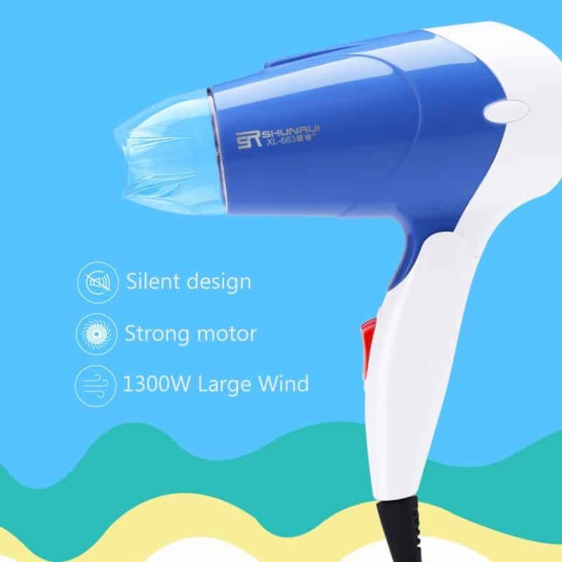 Portable Travel Hair Dryers Folding Handle Hair Dryer 1300W Professional Electric Blow Dryers Hairdressing DIY Styling Tools 38D