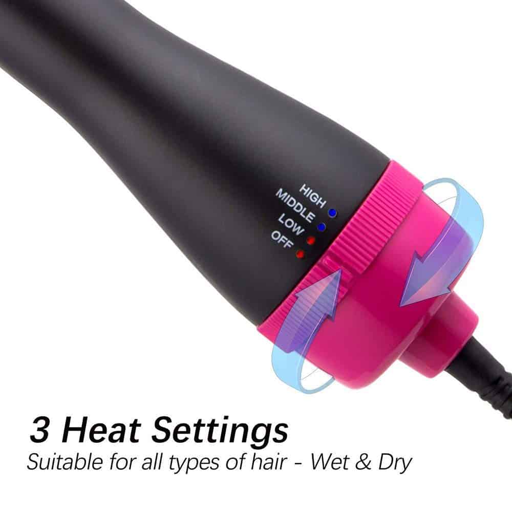 2 In 1 Hair Dryer One Step Volumizer Straightener Curler Comb Electric Blow Dryer Negative Ion 1000W Hair Straightener Curler