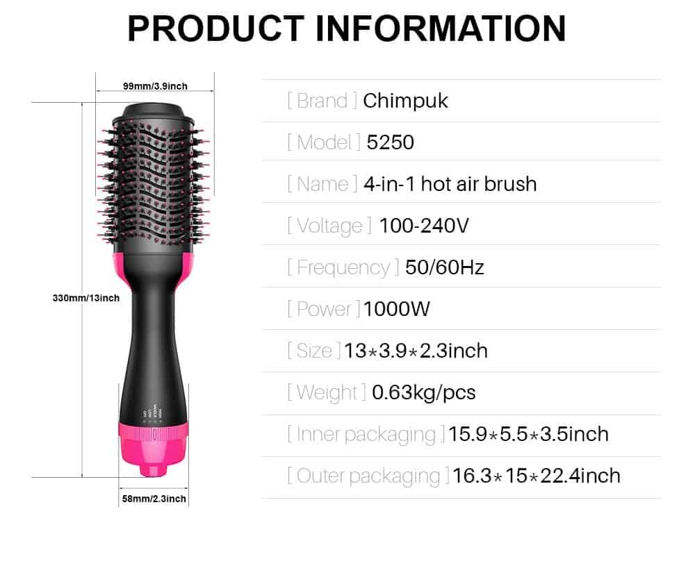 Dropshipping 2 IN 1 One Step Hair Dryer Hot Air Brush Hair Straightener Curler Comb Electric Blow Dryer brush hair styling tools