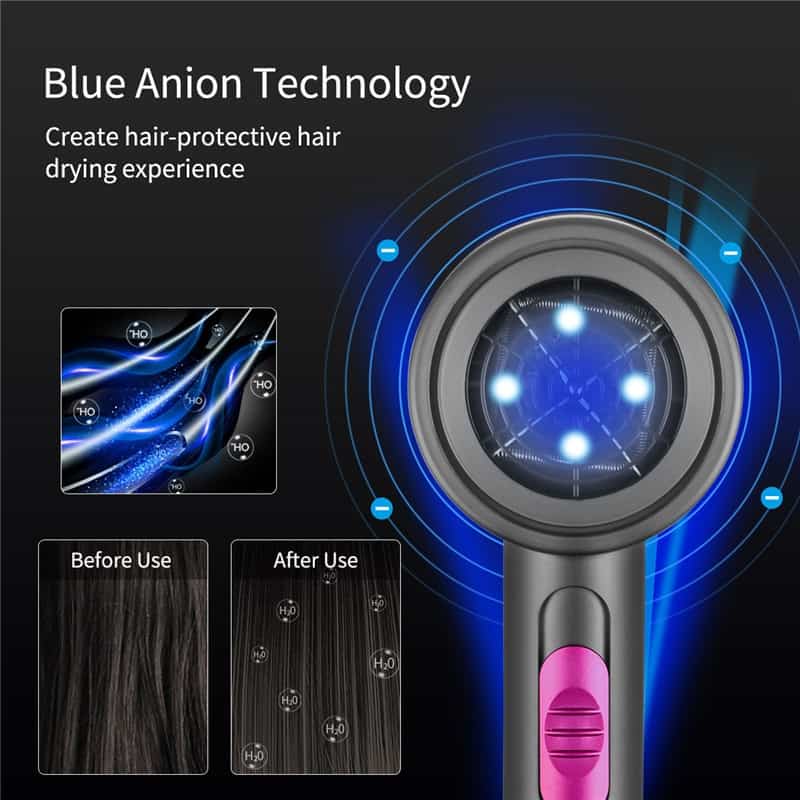 Professional Salon hair dryer brush 2 in 1 Hot Air Brush Hair Dryers Negative Ionic dryer for hair Blow Dryer Strong Wind