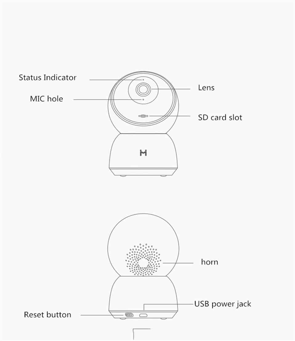 Xiaomi Mijia Smart IP Camera WiFi Pan-tilt Night Vision 360 Angle Video Camera Motion Detection Home Security Camera Baby View
