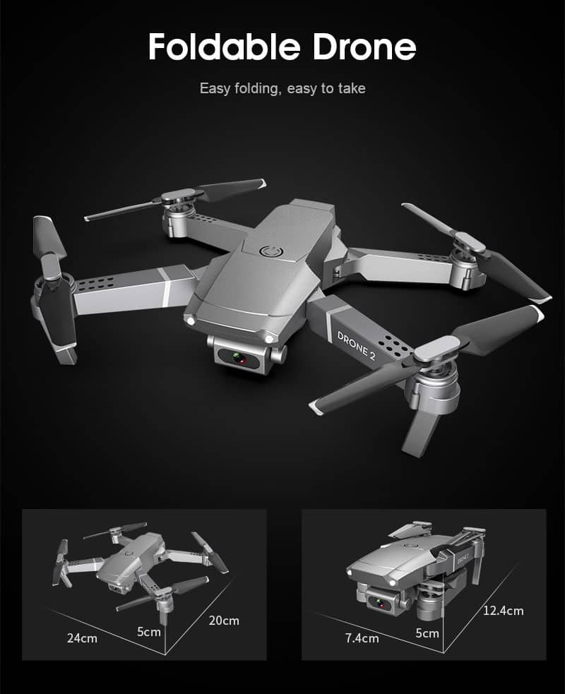 LSRC New E68pro Mini Drone Wide Angle 4K 1080P WiFi FPV Camera Drones Height Holding Mode RC Foldable Quadrotor Dron Toy Gift