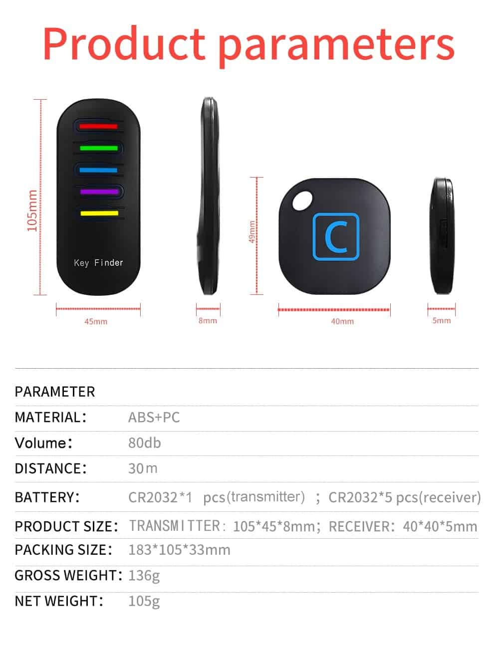 Advanced Wireless Key Finder Pet Tracker Remote Key Locator Phone Wallets Anti-Lost 5 receivers and 1 dock DZGOGO