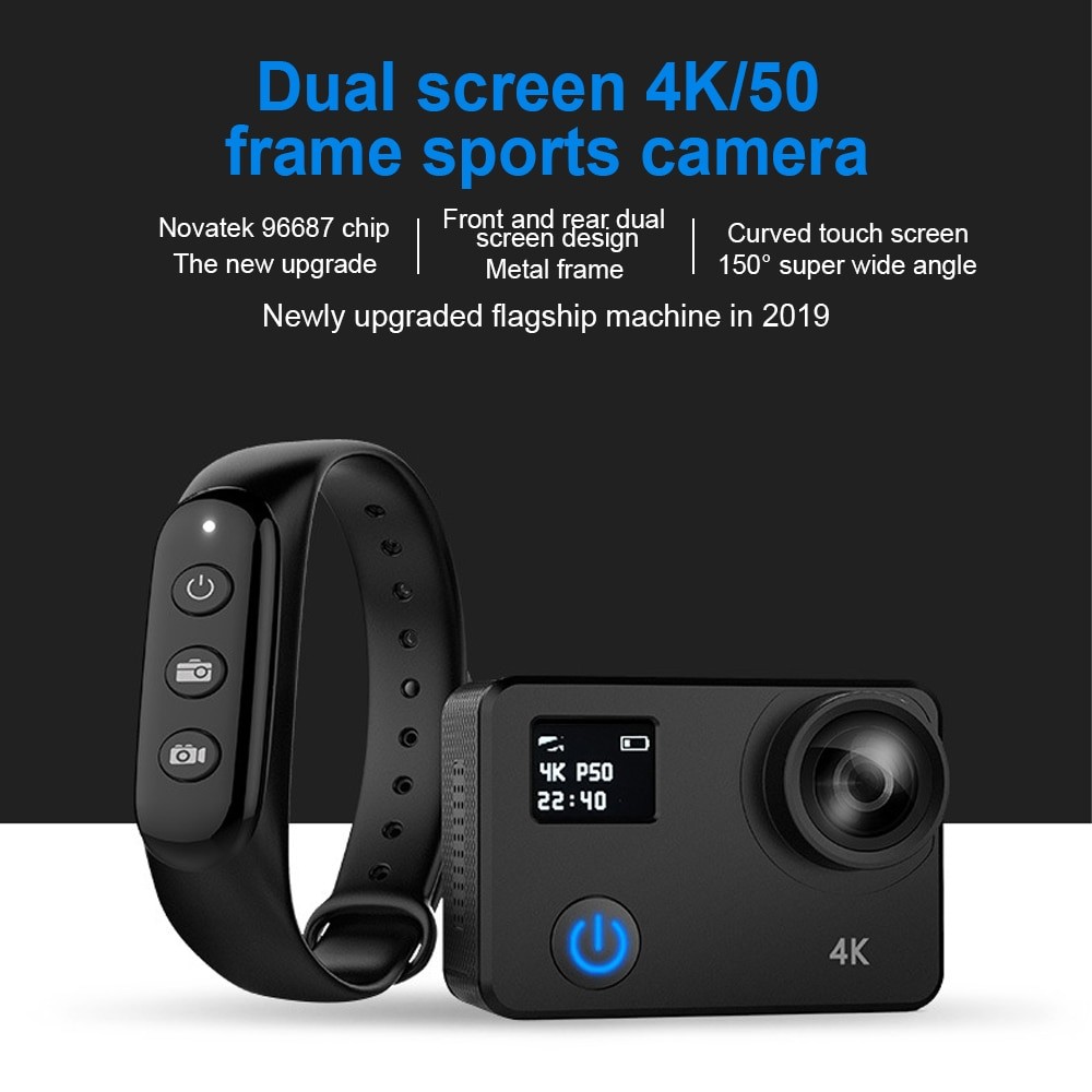 4K Action Camera for Shooting Video With Remote Control Screen Action Camera 4k Waterproof Sports Camera Gopro Hero 9 insta 360