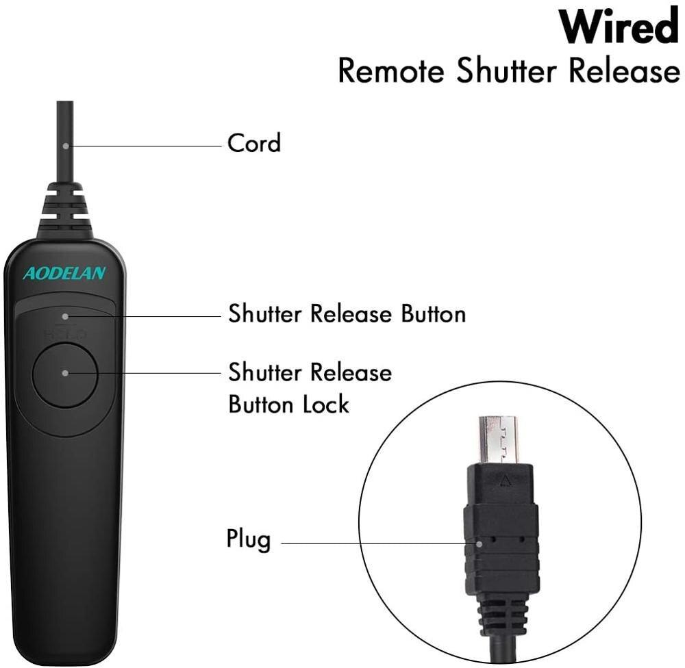 AODELAN S8 Wired Shutter Remote Control Cord Shutter Release Cable for Sony a7M3, a7RM3, a9, a6500,a6300. Replaces Sony RM-SPR1