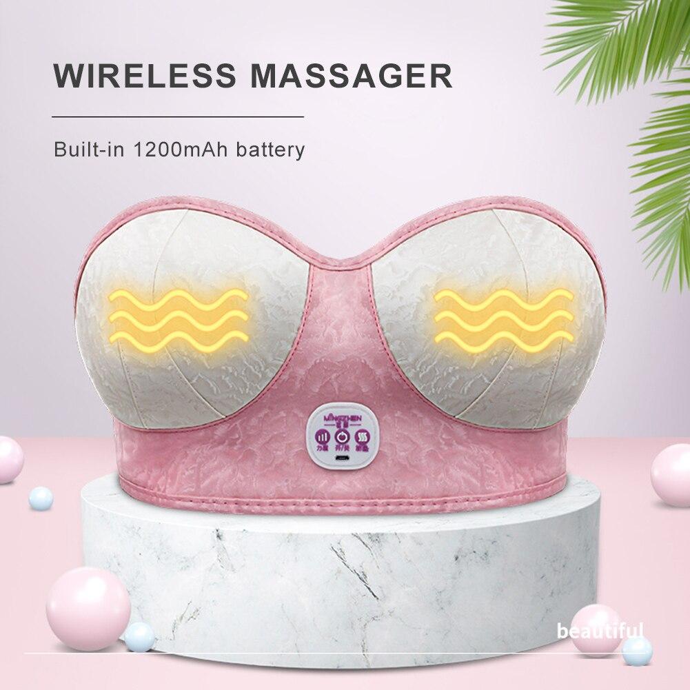 3 Levels Electric Chest Massager Bra Wire-Free Rechargeabl Wireless e Breast Enhancer Bra Indoor Sports Accessories USB