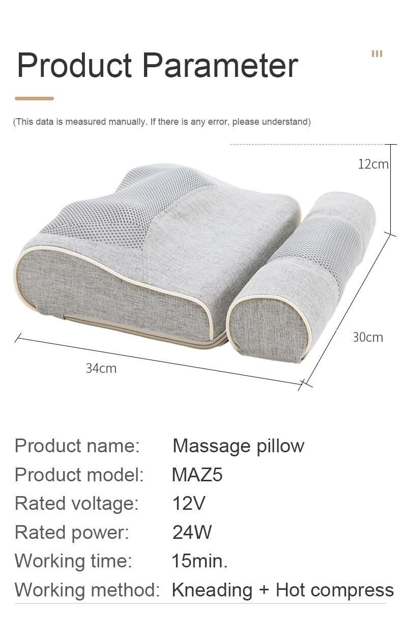 2 In 1 Massage Pillow Neck Back Shoulder Waist Body Electric Vibrating Cervical Spine Massager Gift