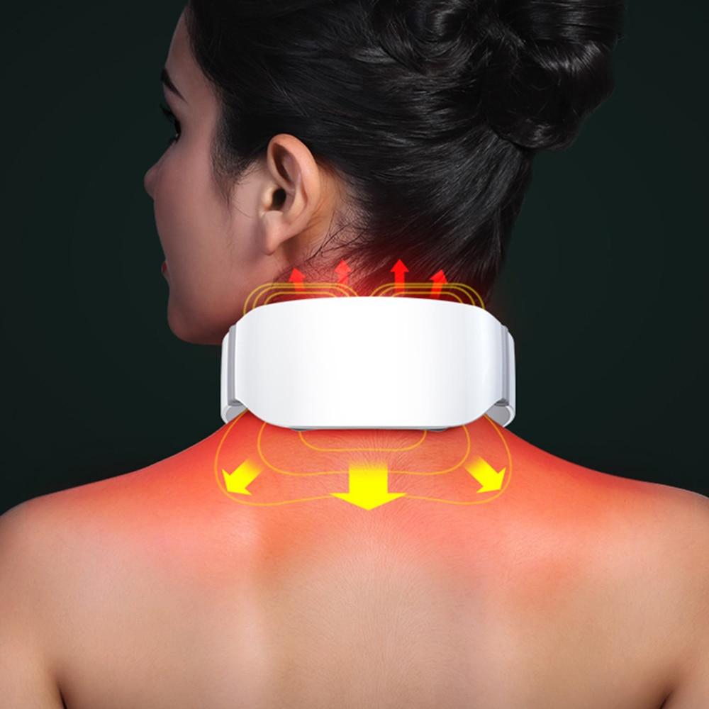 6Head Electric Neck Massager & Pulse Back Neck Massager Wireless Cervical Massage Health-Care Pain Relief 360° Vibration Massage