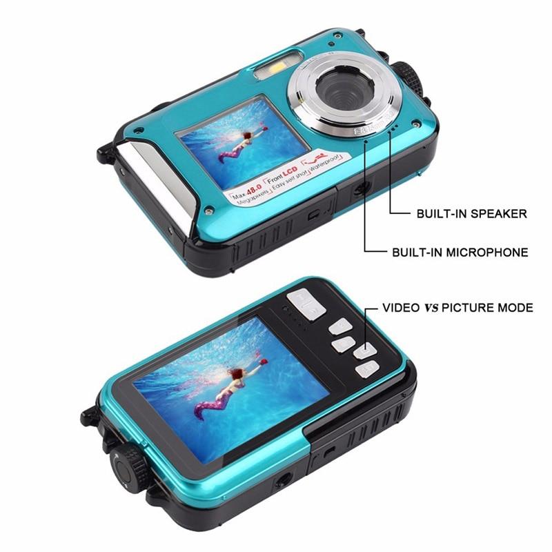 48MP Underwater Waterproof Digital Camera Dual Screen Video Camcorder Point and Shoots Digital Camera GDeals