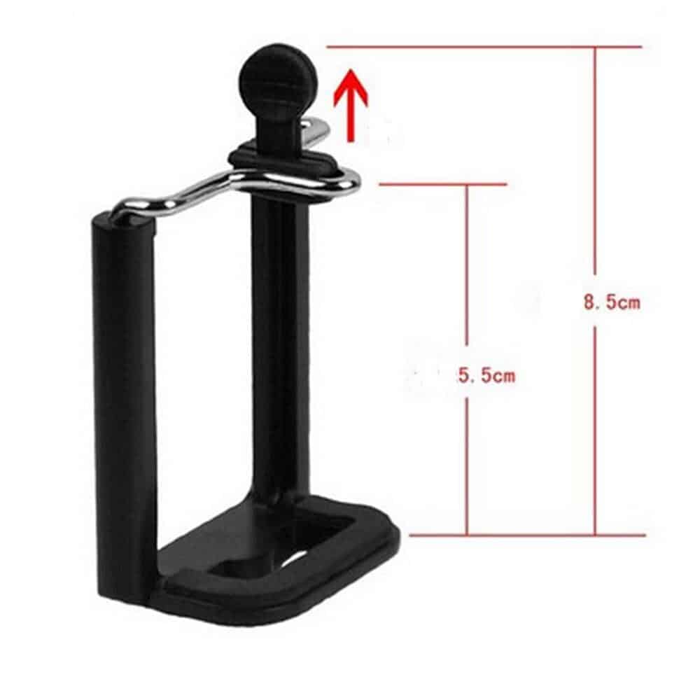 FGHGF Black Phone Holder Tripod for Phone Tripod Stand with 1/4 inch Nut Screw Hole Selfie Stick Phone Clip Accessories