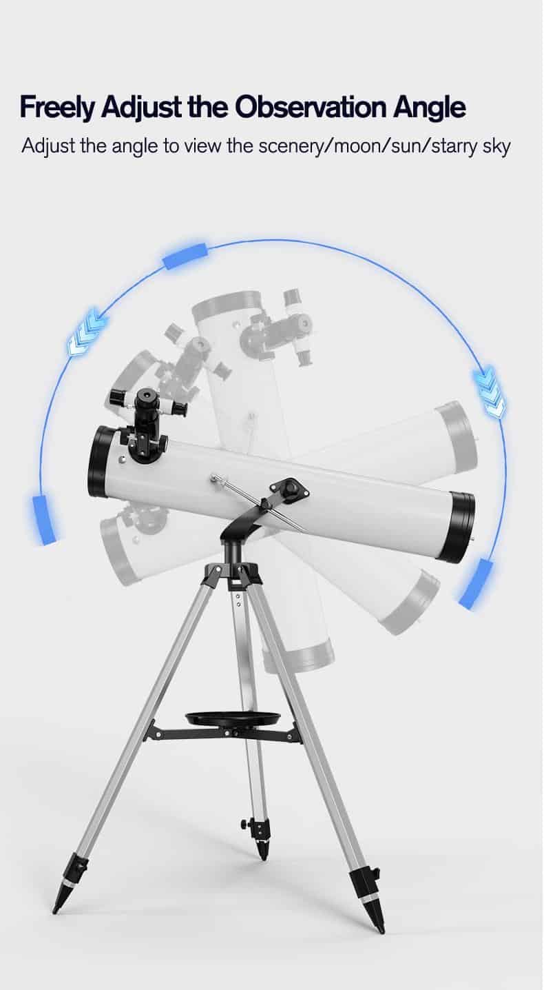 76700 Reflective Professional Astronomical Telescope Monocular 875X HD for Stargazing Bird Watching Kids Gift Moon Sun Filter